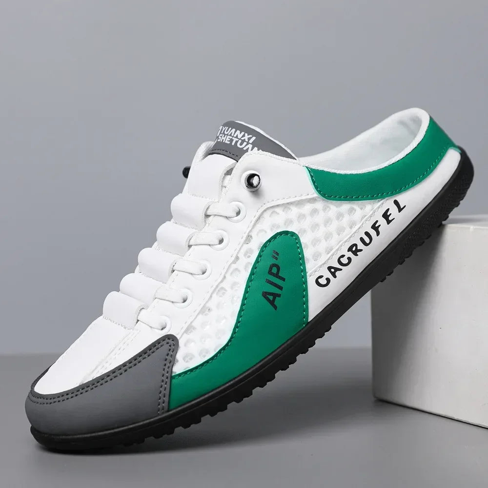 Men'S Fashion Soft-Soled Half Slippers Summer Men Trendy Bottom Casual Shoes Soft Sole Support Shoes Sneakers Zapatos De Hombre