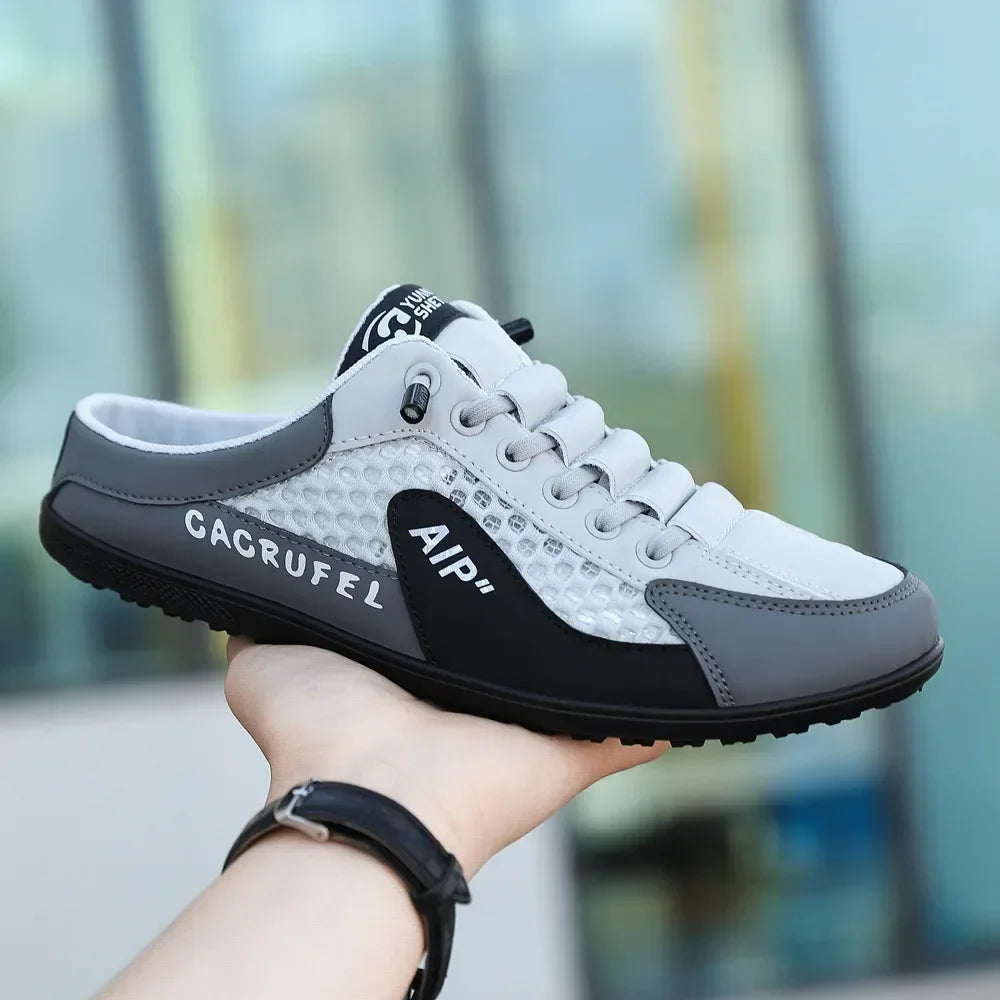 Men'S Fashion Soft-Soled Half Slippers Summer Men Trendy Bottom Casual Shoes Soft Sole Support Shoes Sneakers Zapatos De Hombre