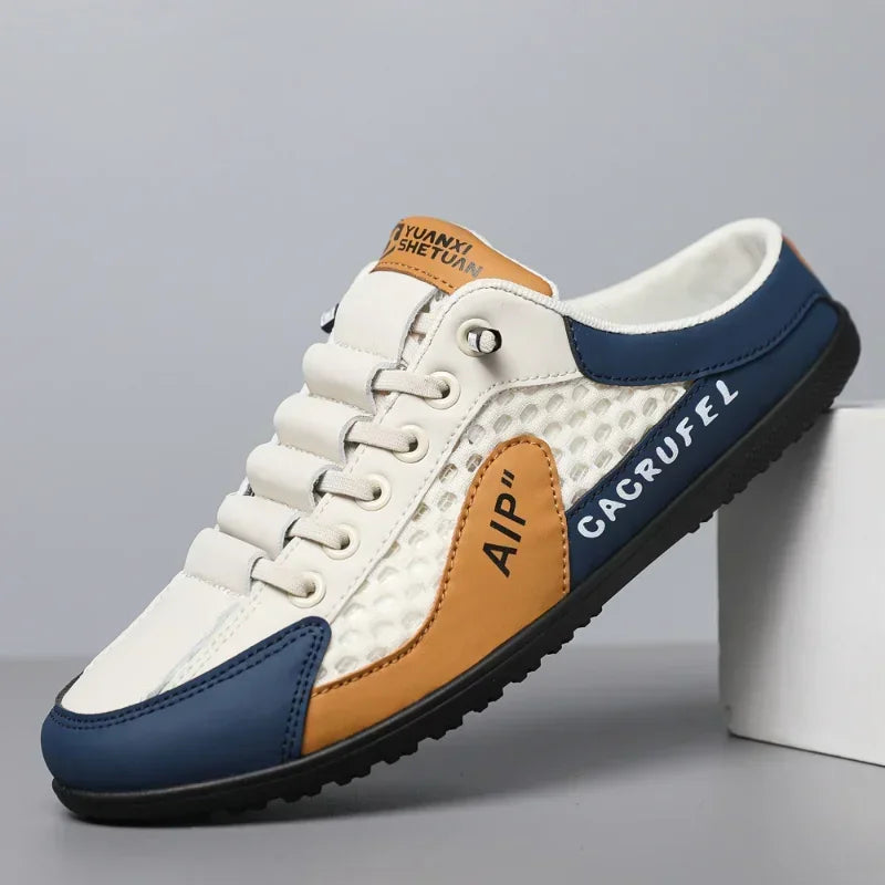 Men'S Fashion Soft-Soled Half Slippers Summer Men Trendy Bottom Casual Shoes Soft Sole Support Shoes Sneakers Zapatos De Hombre