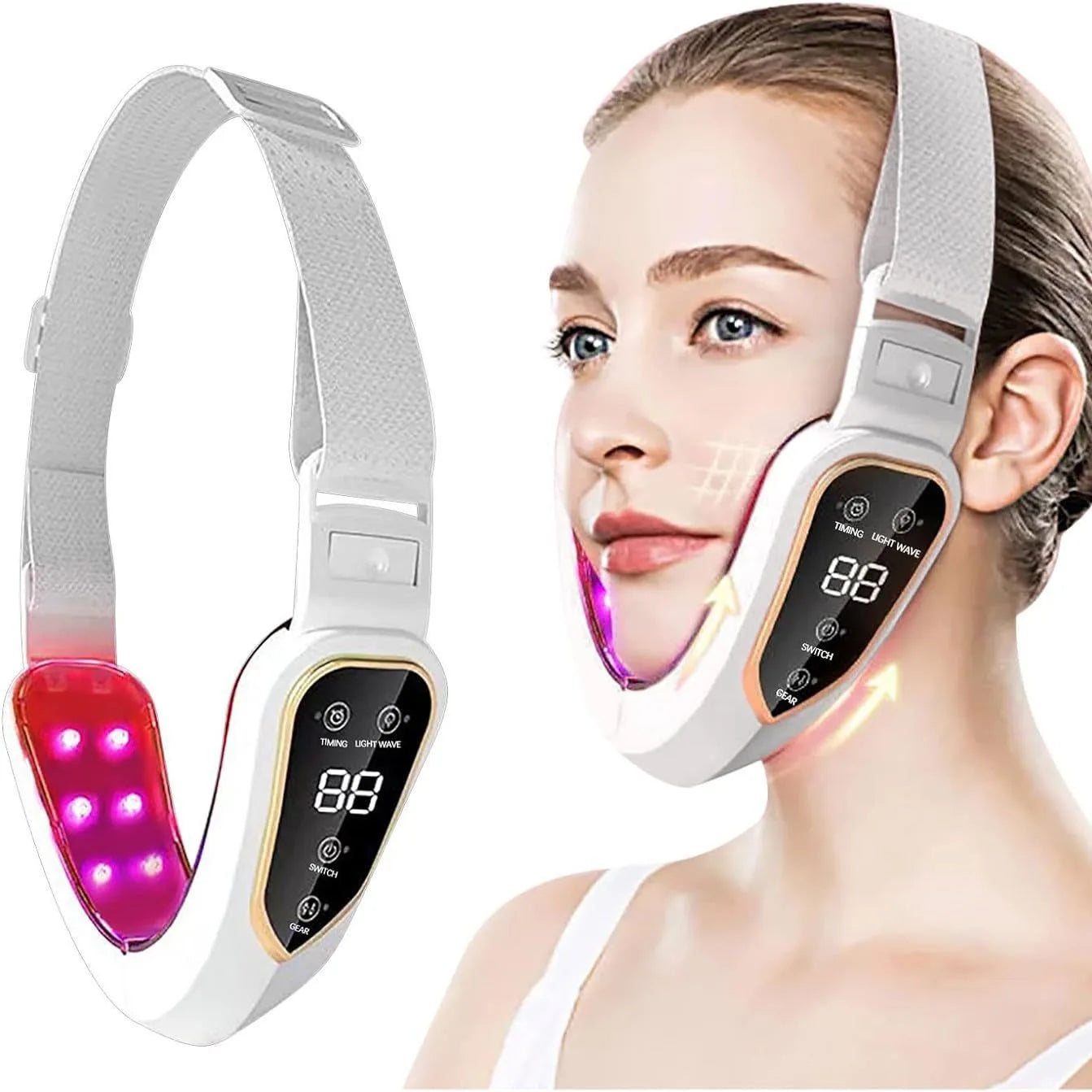 Facial Lifting Massager 12 Gears Electric Facial Massager V-Line Face Lifting Slimming Vibration Device Home Use Beauty Tool