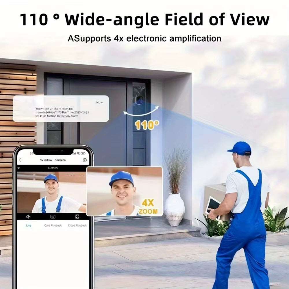 1080P Window Wifi Camera Two-Way Audio Full Color Night Vision Indoor Home Security Baby Monitor through Window Camera