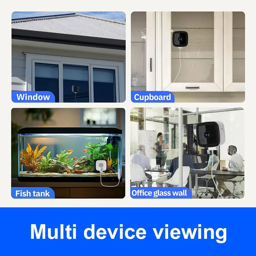 1080P Window Wifi Camera Two-Way Audio Full Color Night Vision Indoor Home Security Baby Monitor through Window Camera